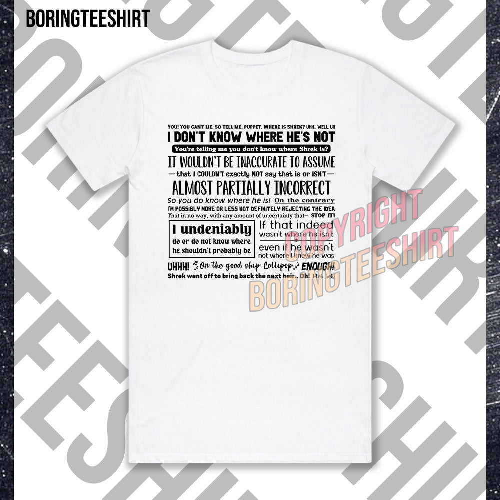 Where Is Shrek T-shirt