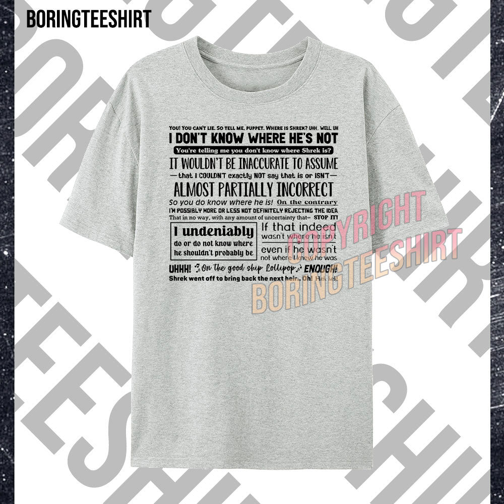 Where Is Shrek T-shirt