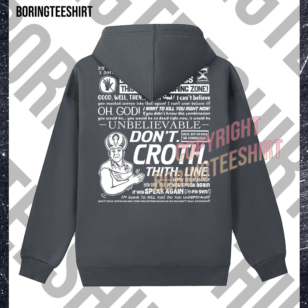 Don't Cross This Line Fleece Hoodie