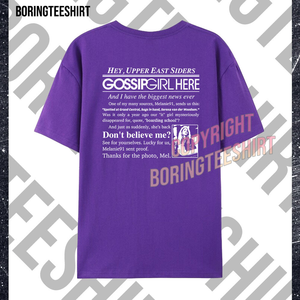 Gossip Girl T-shirt (Double-sided printing)