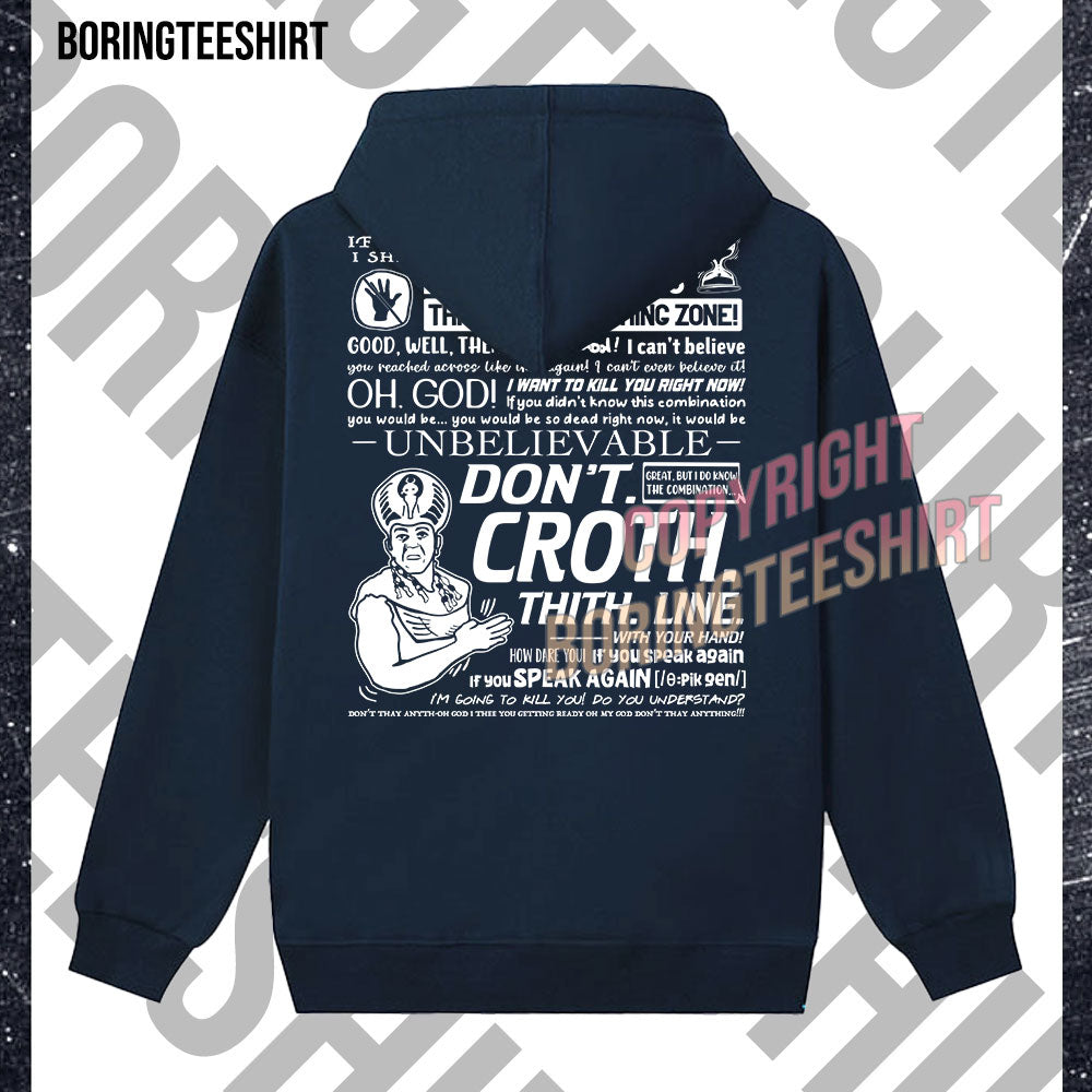 Don't Cross This Line Fleece Hoodie