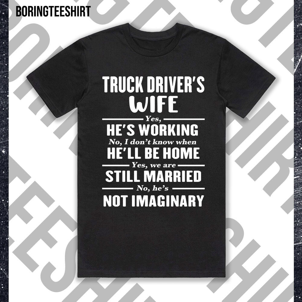 Truck Driver's Wife Black Tee