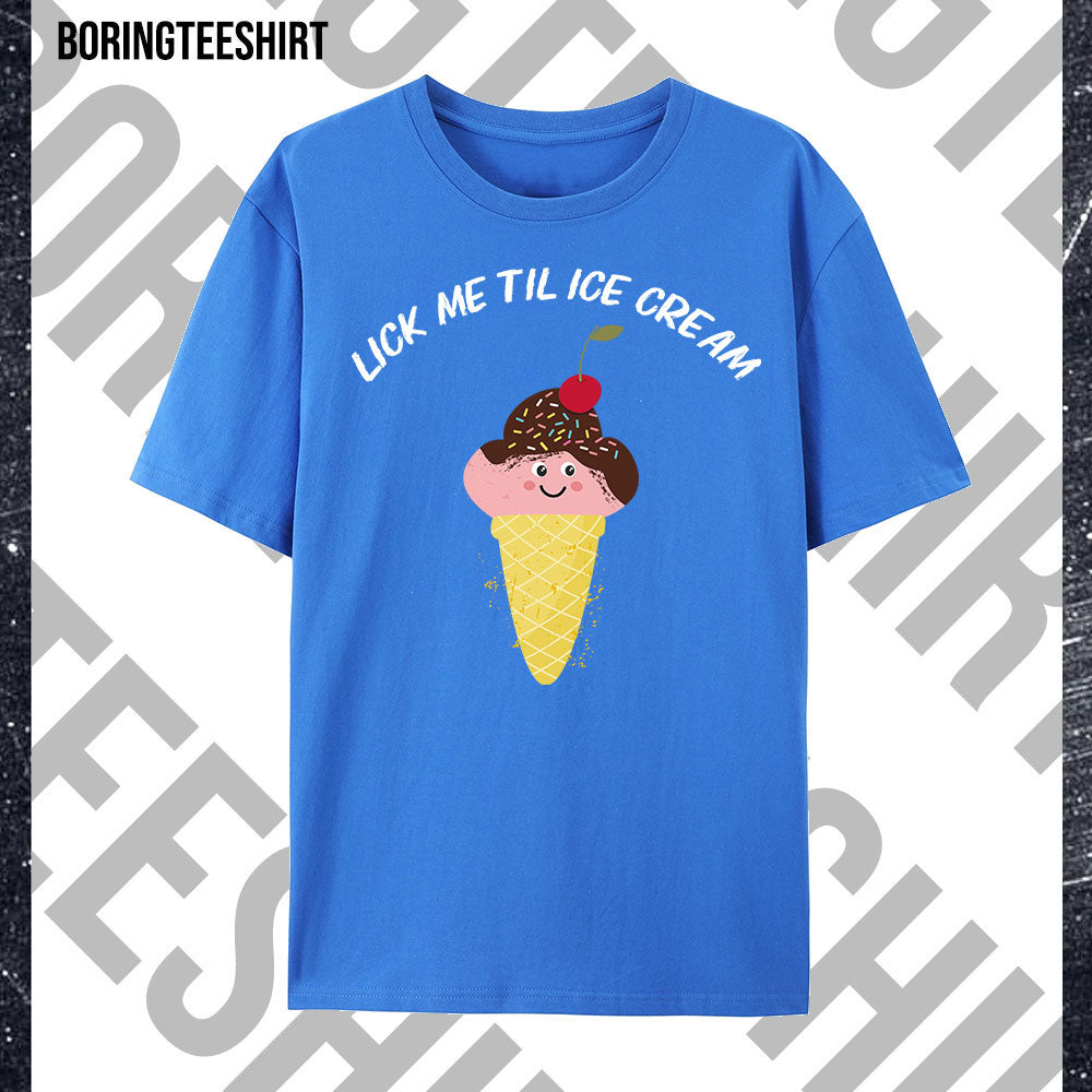 Lick Me Til Ice Cream Black Tee