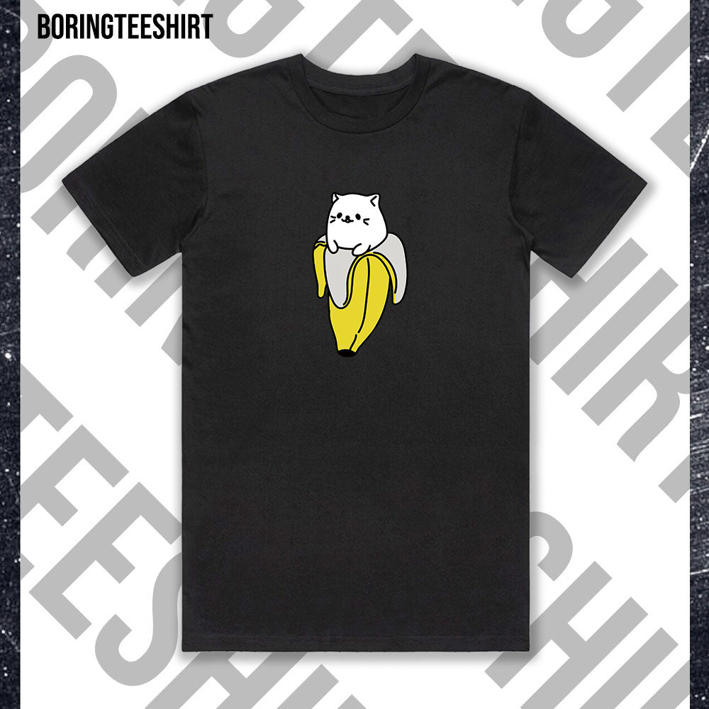 Camiseta negra Banana Cat